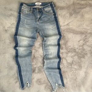 Pistola Audrey Side Stripe Distressed Skinny Jeans 26